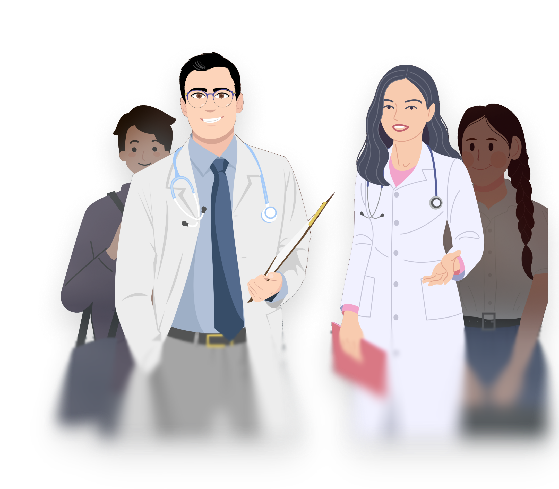 Medical professionals preparing for MDCAT exam